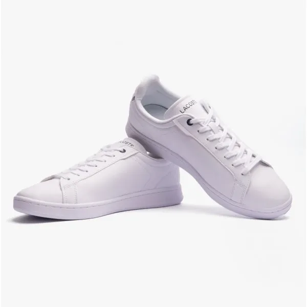 CARNABY Mens Leather Casual Court Trainers White/Navy