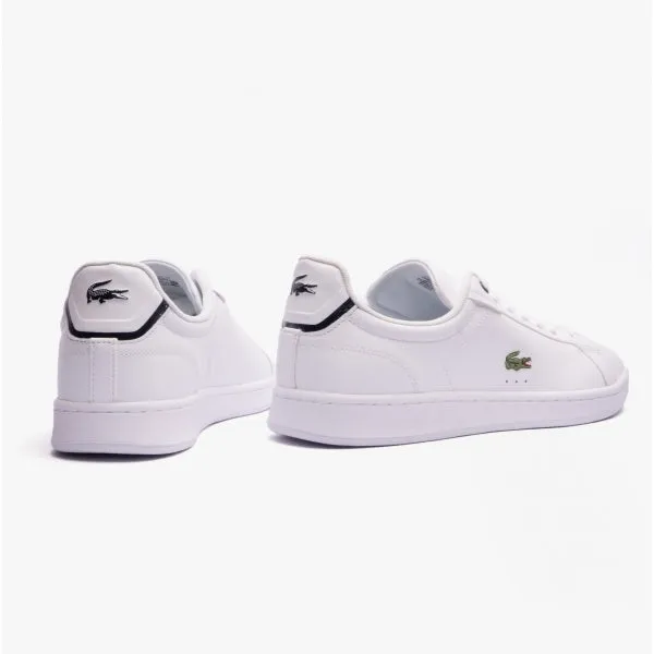 CARNABY Mens Leather Casual Court Trainers White/Navy
