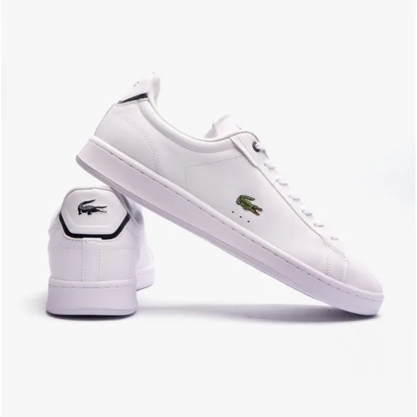 CARNABY Mens Leather Casual Court Trainers White/Navy