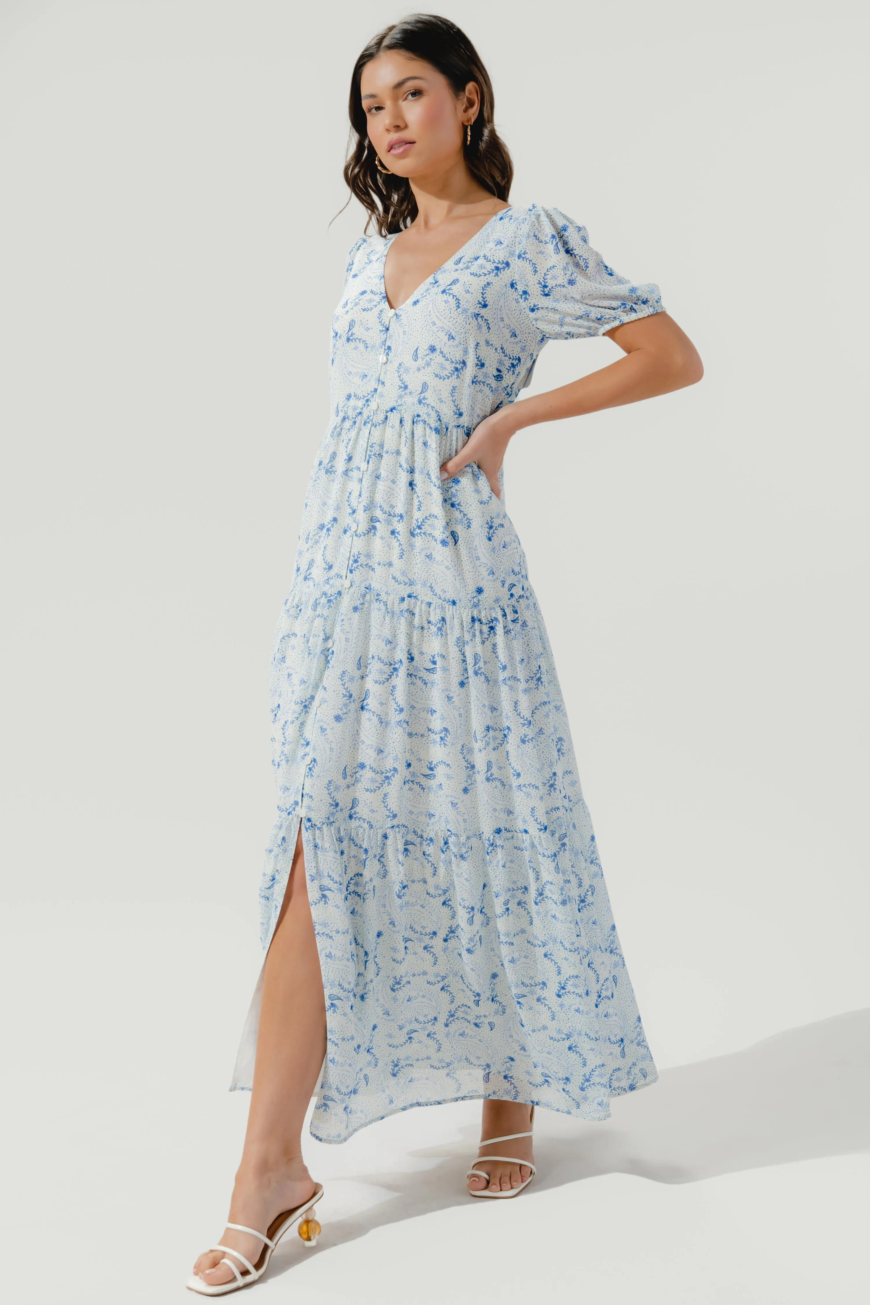 Corinna Paisley Maxi Dress