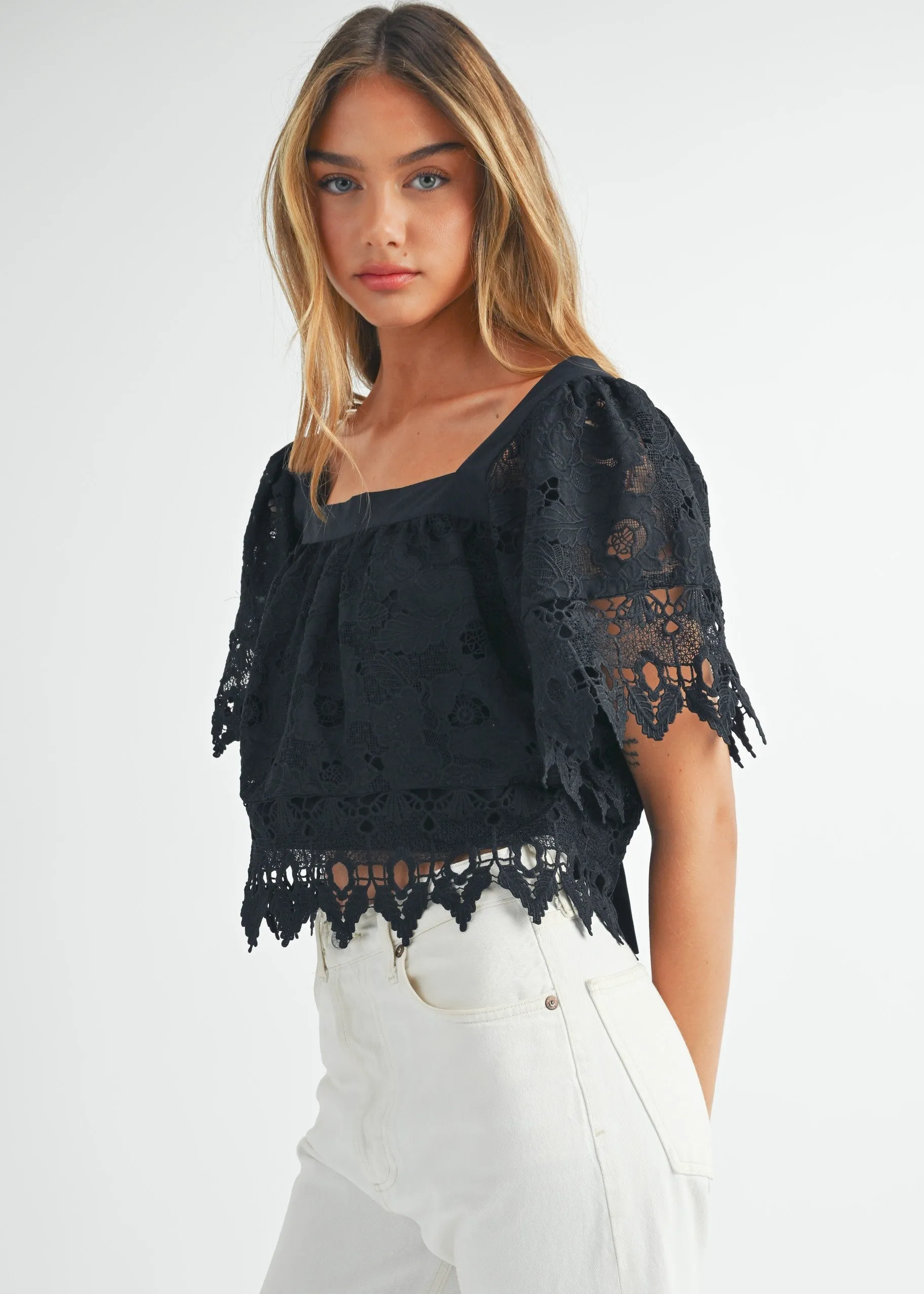 COURTNEY REVERSIBLE LACE TOP