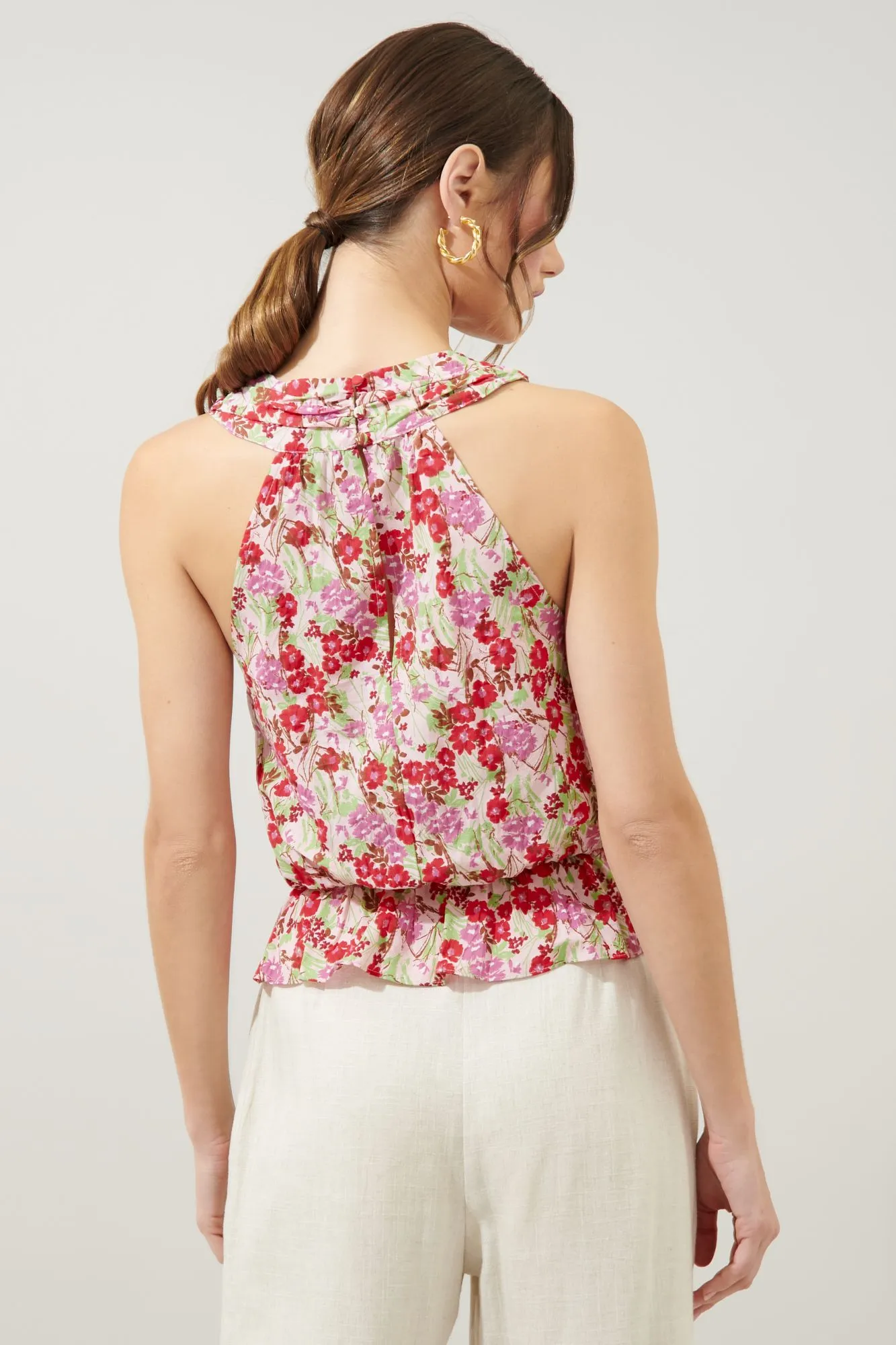 Dione Cross Front Peplum Top