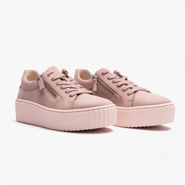 DOLLY Ladies Casual Nubuck Trainers Rose