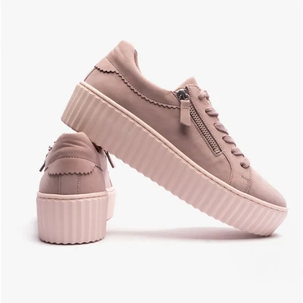 DOLLY Ladies Casual Nubuck Trainers Rose