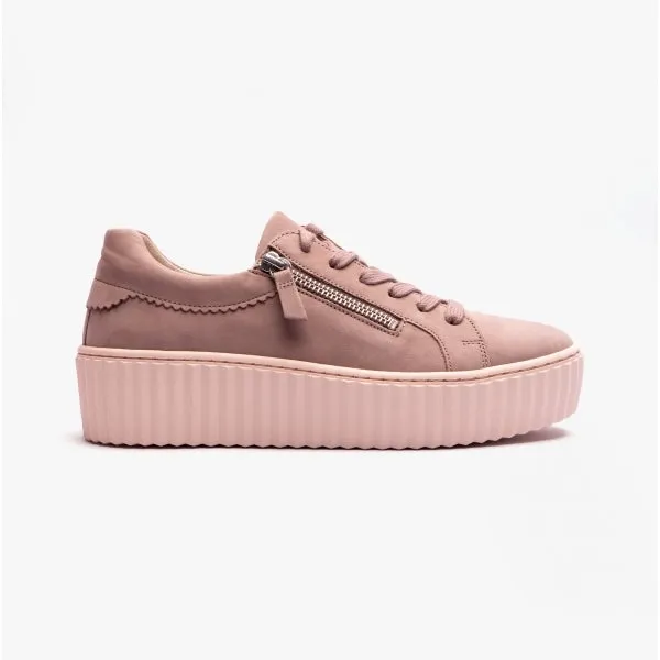 DOLLY Ladies Casual Nubuck Trainers Rose