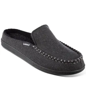 Isotoner Men's Grady Hood Back Moccasins Slippers Gray 2XL NWT! $36