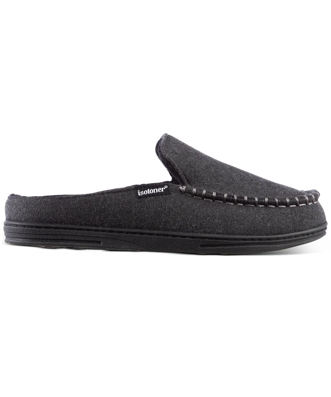 Isotoner Men's Grady Hood Back Moccasins Slippers Gray 2XL NWT! $36