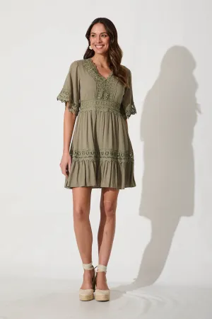 Khaki Maxi Dress