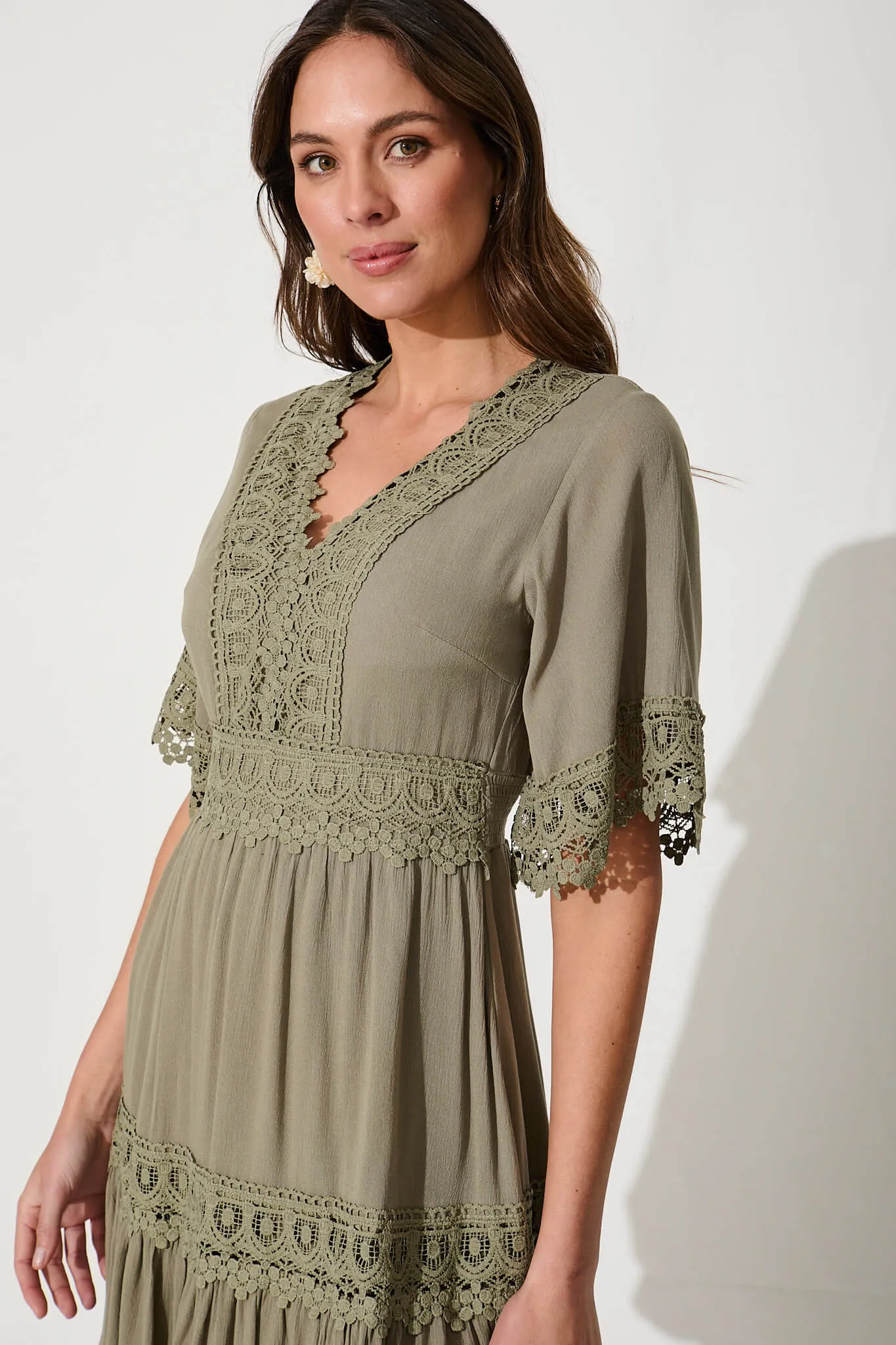 Khaki Maxi Dress