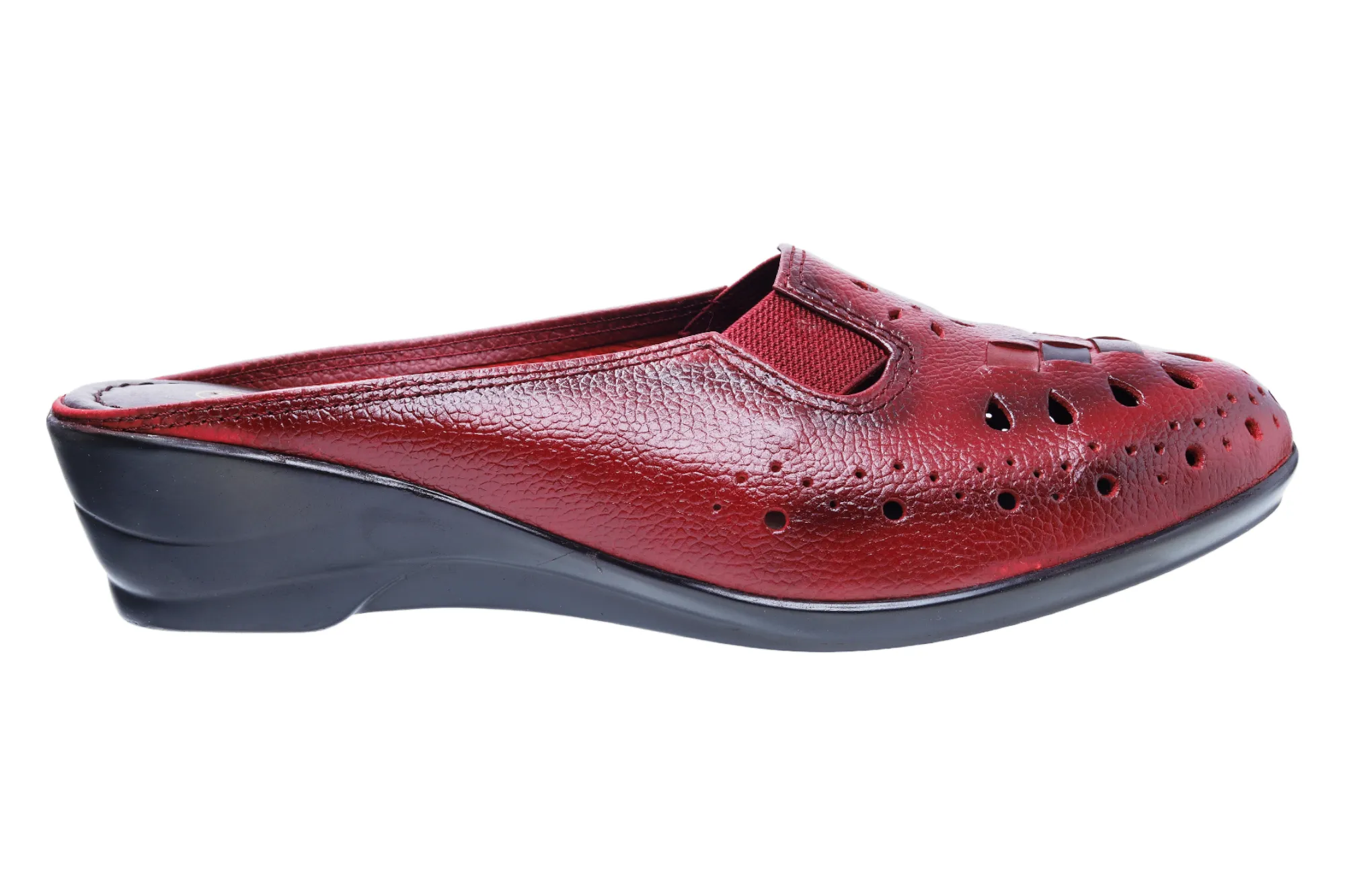 Ladies Leather Heel Mules Cut 999510