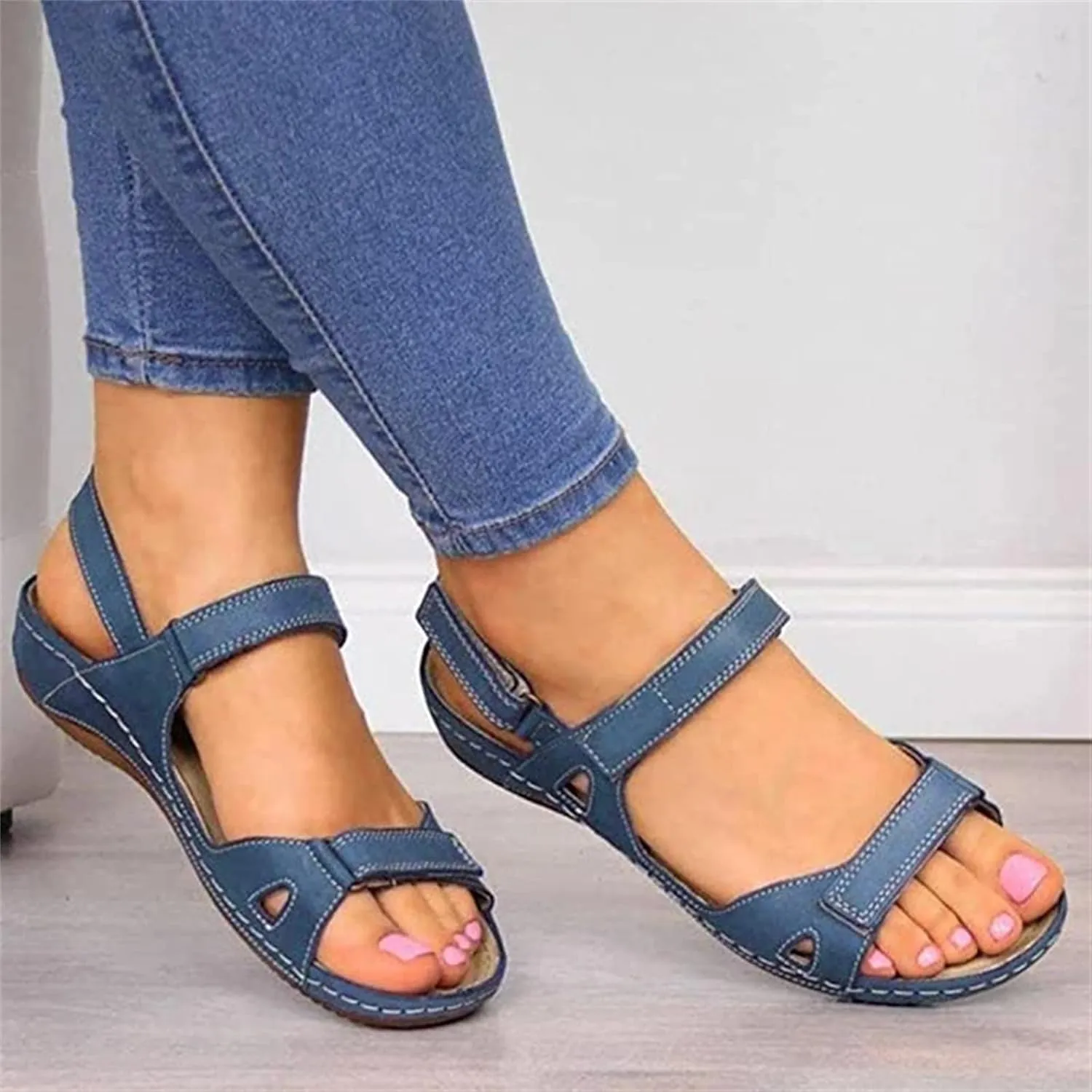 Lausiuoe Orthotic Dress Sandals For Women With Arch Support Comfortable Dressy Casual Summer Orthopedic Slides Walking Shoes
