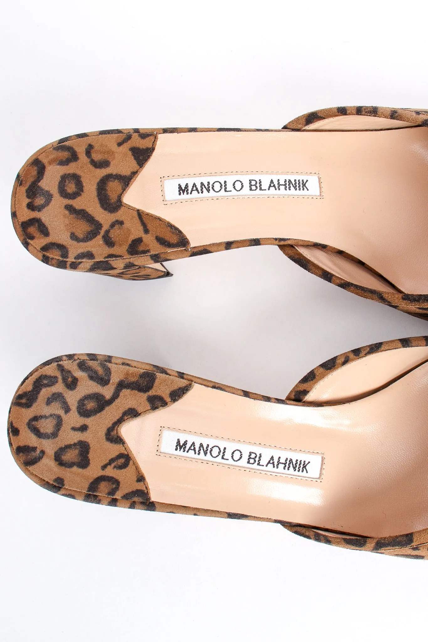 Leopard Suede Block Heel Mules