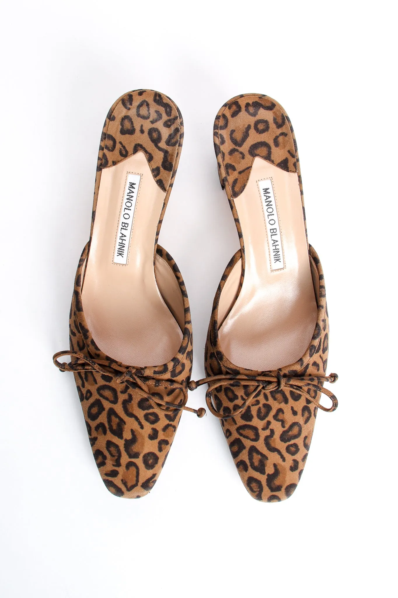 Leopard Suede Block Heel Mules
