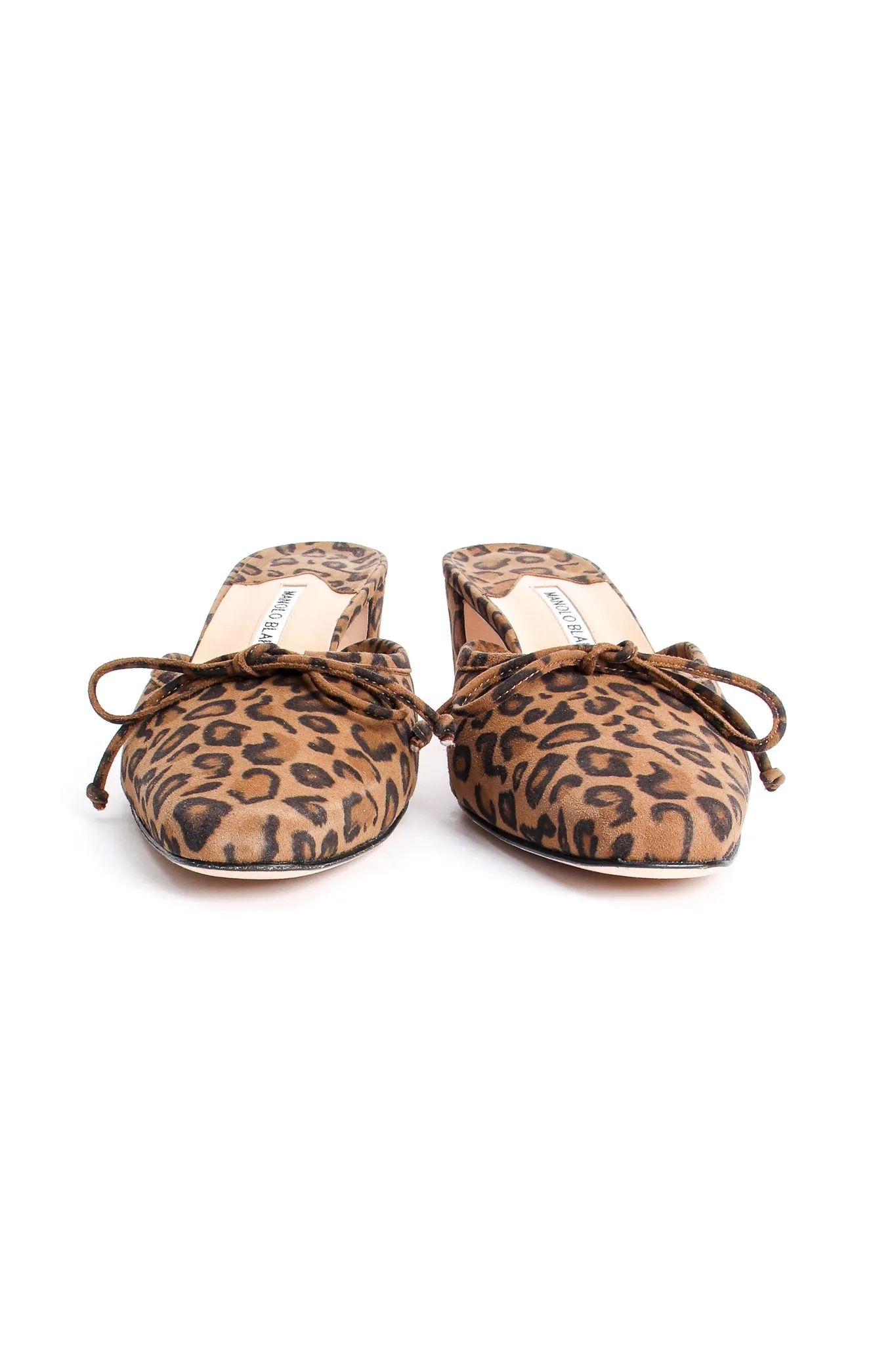 Leopard Suede Block Heel Mules