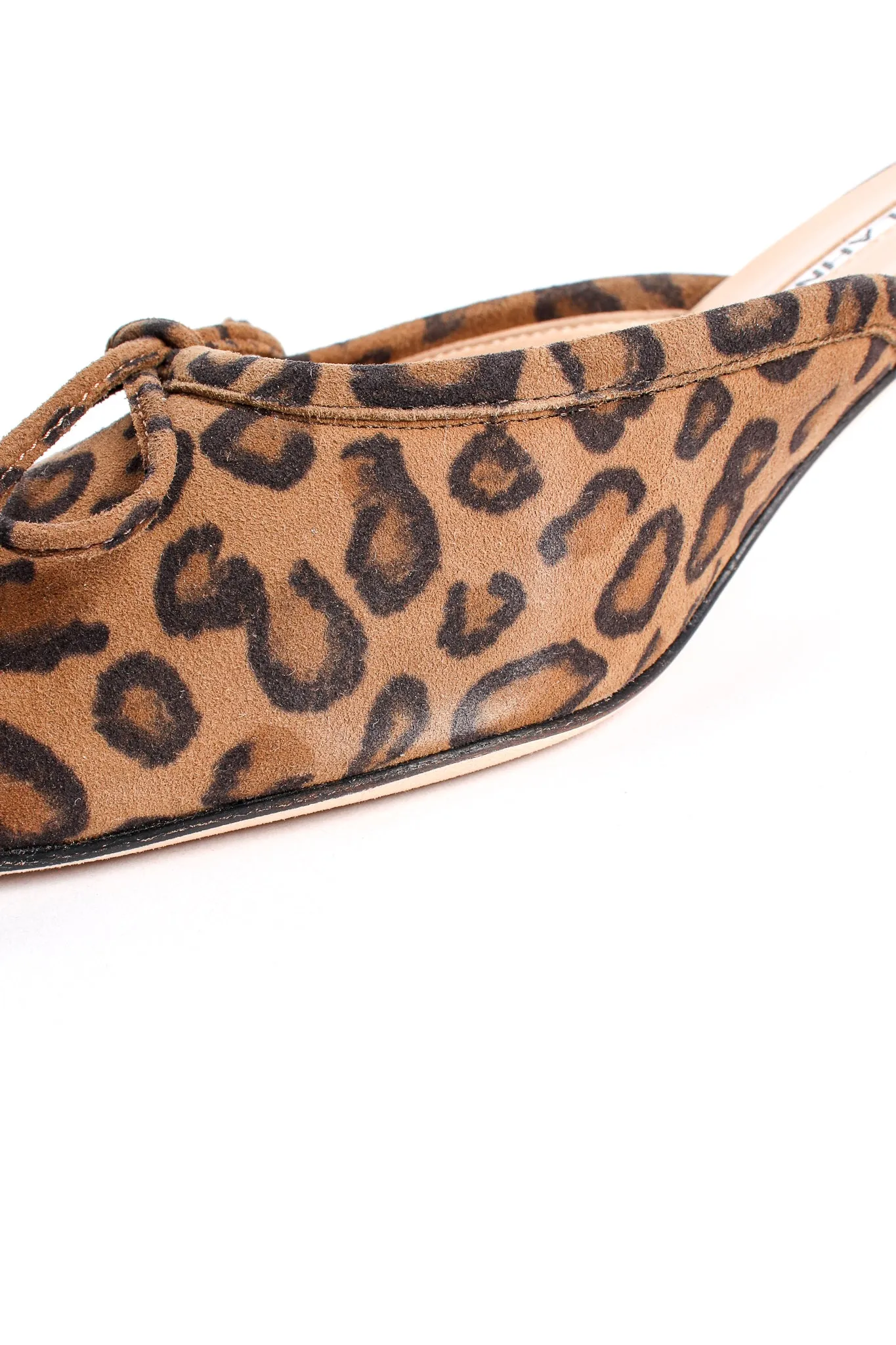 Leopard Suede Block Heel Mules