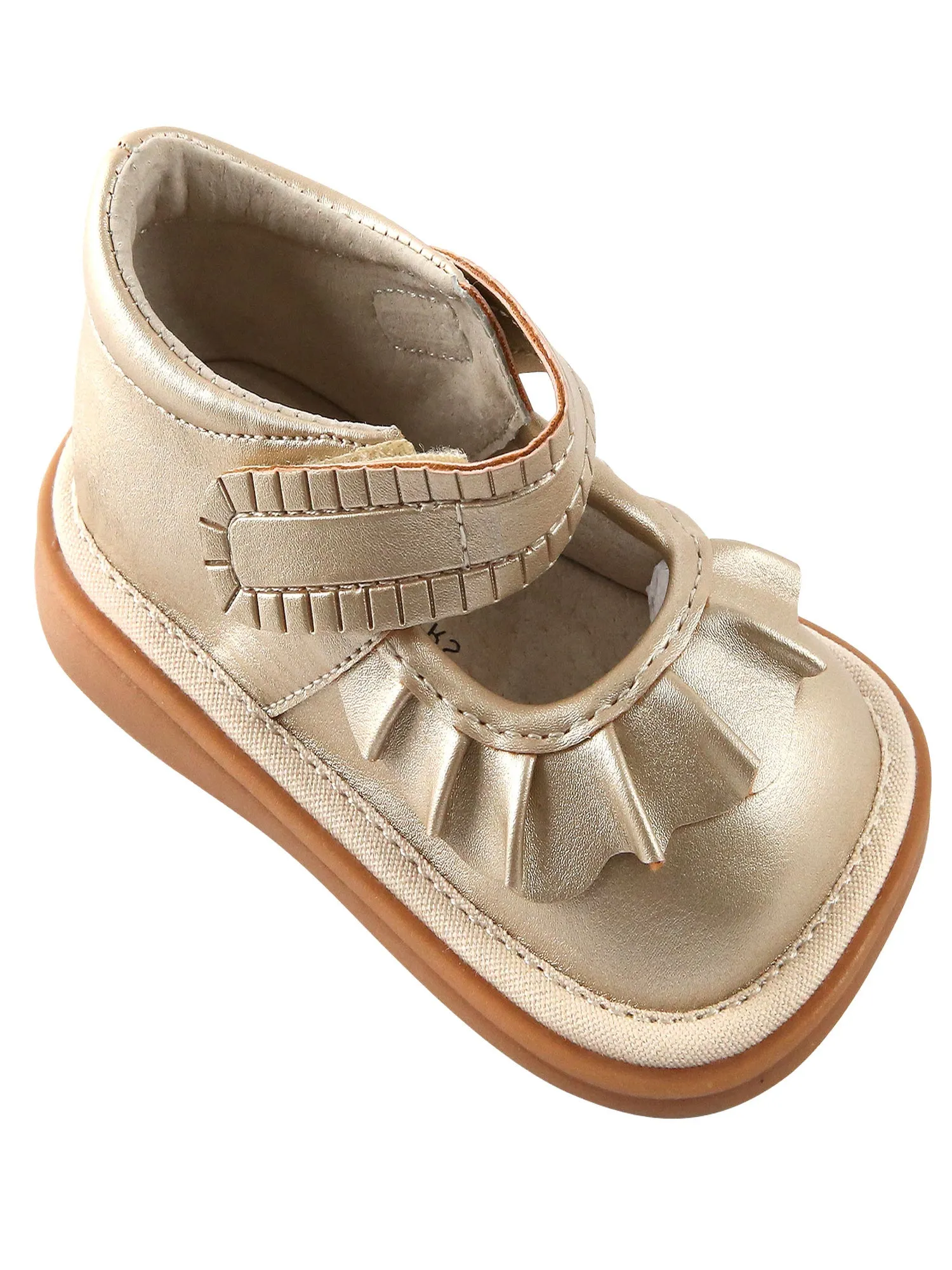 Mooshu Trainers Girls Multi Color Molly Ruffle Shiny Mary Janes 3 Baby-9 Toddler