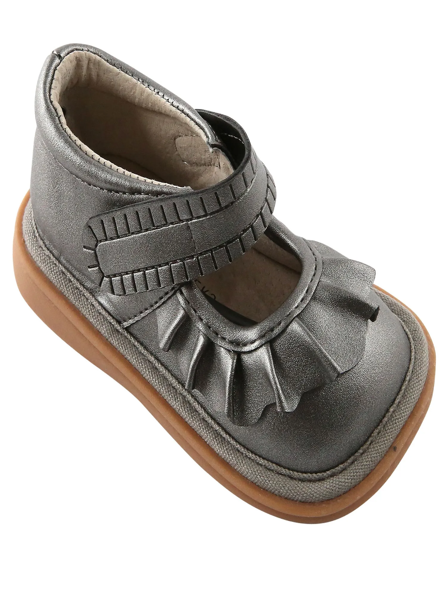 Mooshu Trainers Girls Multi Color Molly Ruffle Shiny Mary Janes 3 Baby-9 Toddler