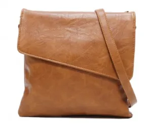 VEGAN S-Q CROSS BODY PURSE CAMEL