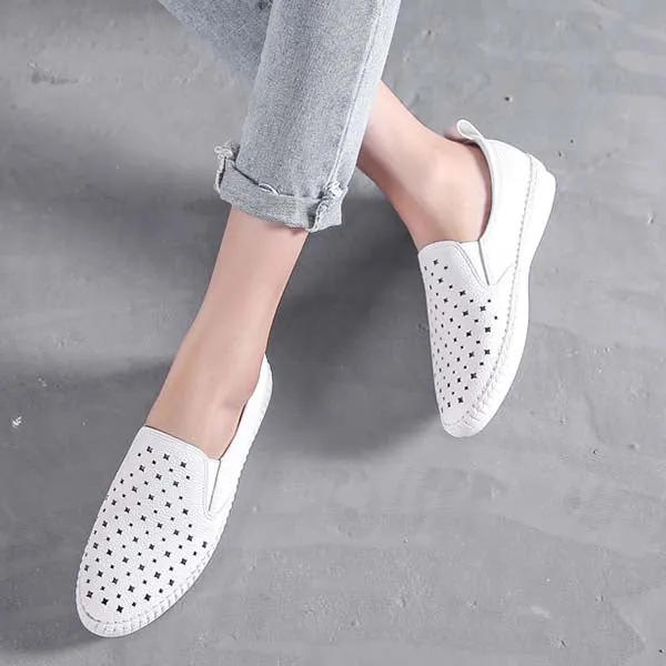 Women Casual Hollow Moccasins Loafers